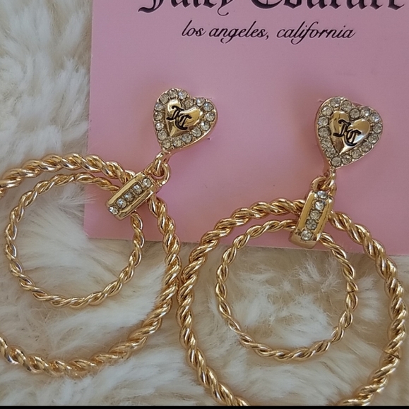 JUICY💛 COUTURE DOUBLE HOOP EARRINGS💛 - Picture 7 of 7